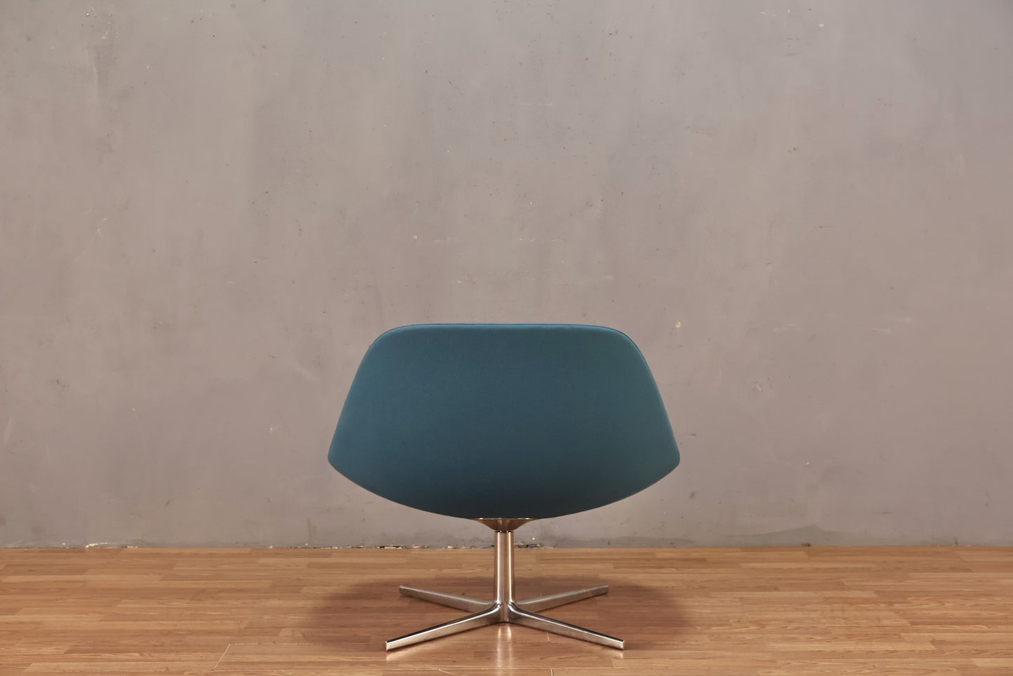 Modern "Chiara" Turquoise Swivel Lounge Chair - ONLINE ONLY