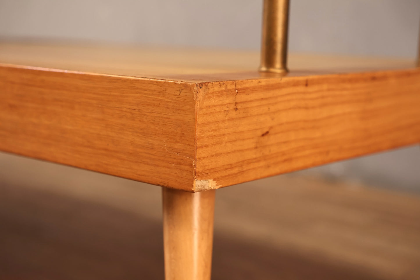 Mid Century Golden & Glass Coffee Table