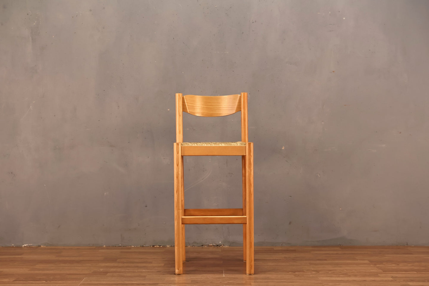 Italian Blonde Rush-Seat Bar Stool