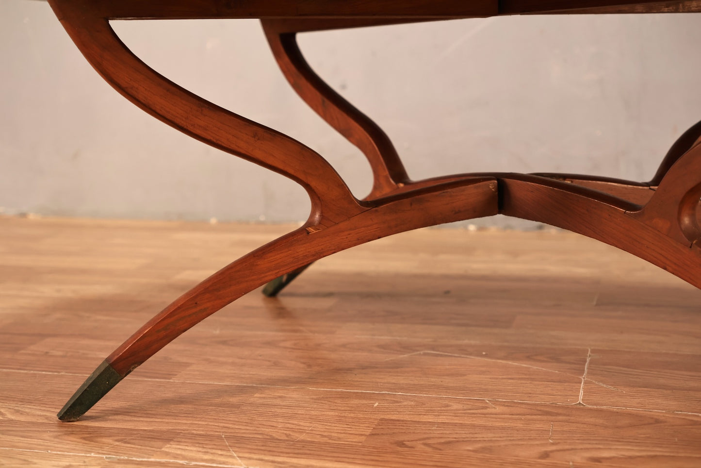 Moroccan-Style Brass Oval Tray-Top Coffee Table