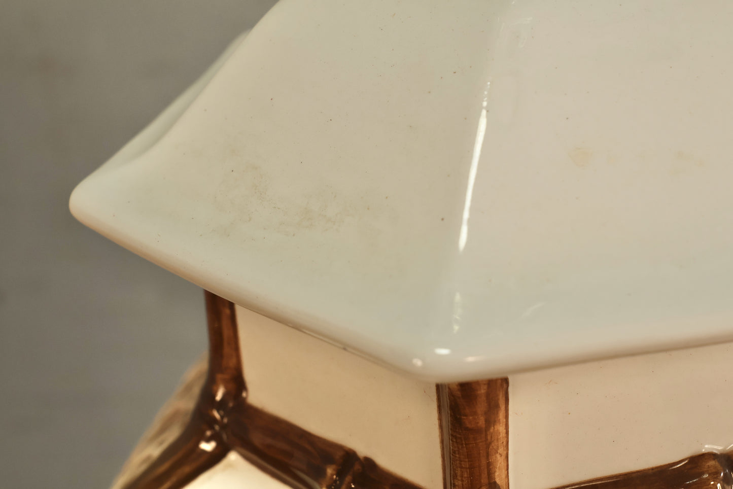 Pair of Ceramic Bamboo Table Lamps