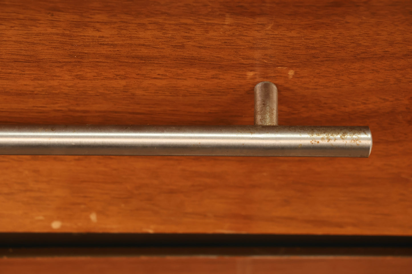 Concave Walnut & Cyan 2-Drawer Nightstand