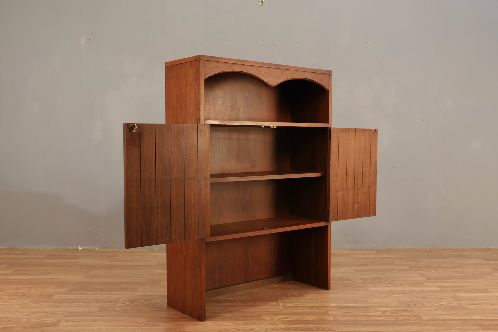 Lane Walnut 2-Door Bookshelf - ONLINE ONLY – Furnish Green