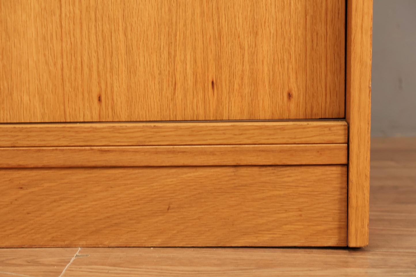 Blonde Teak 6-Tier Sliding-Door Wall Unit - ONLINE ONLY