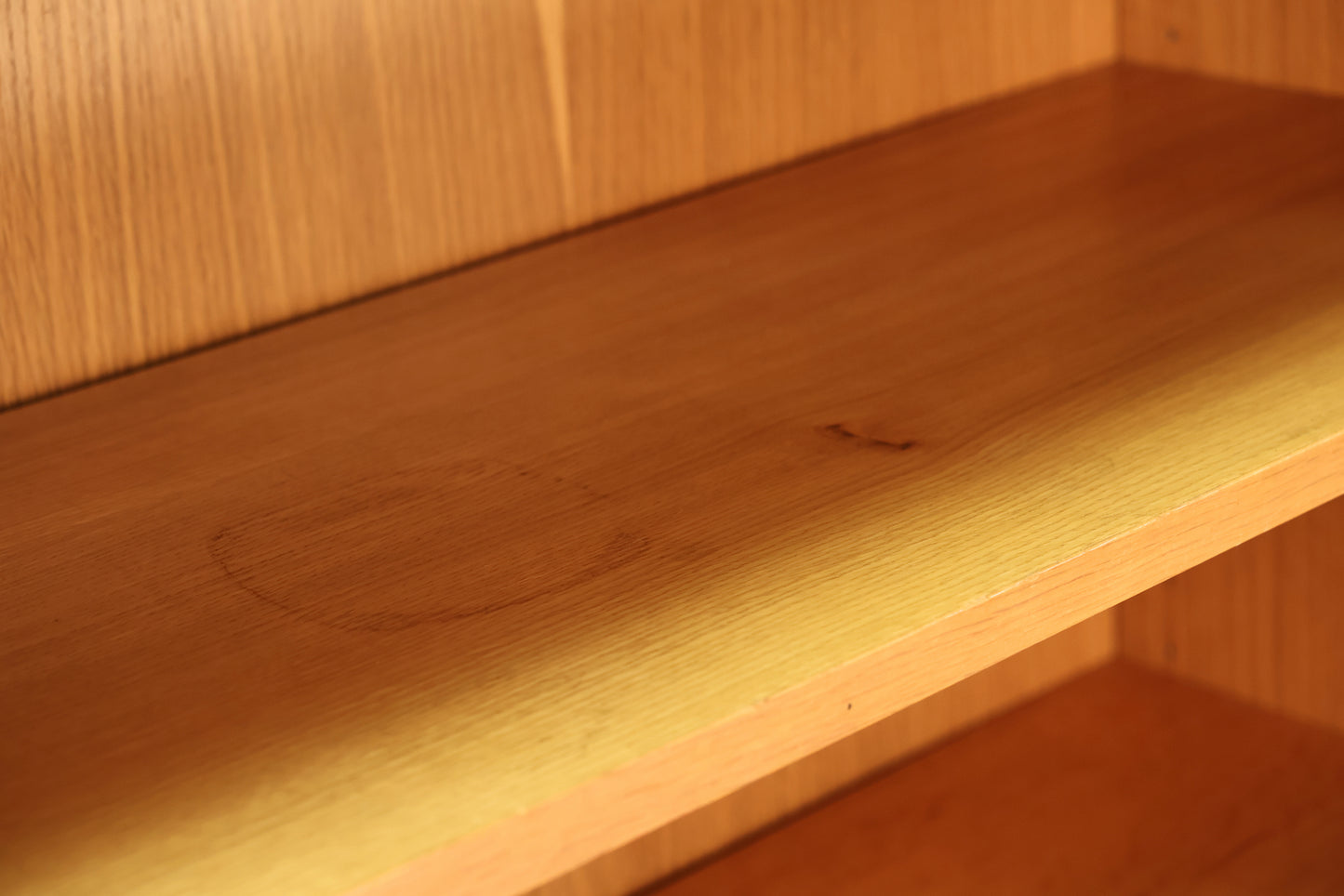 Blonde Teak 6-Tier Sliding-Door Wall Unit - ONLINE ONLY