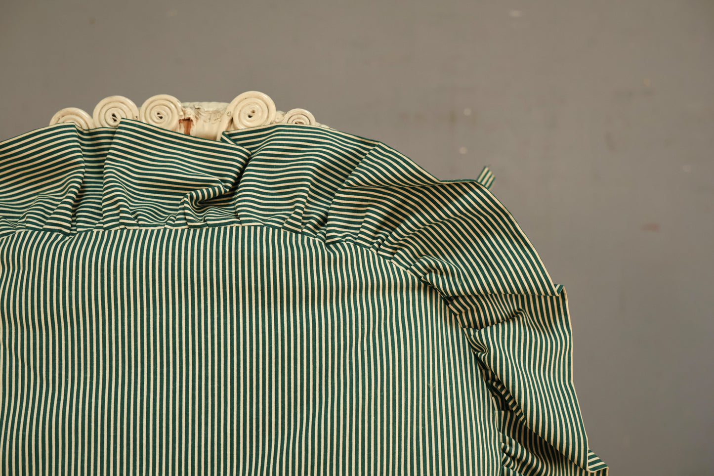 White Wicker & Teal Rocking Chair - ONLINE ONLY