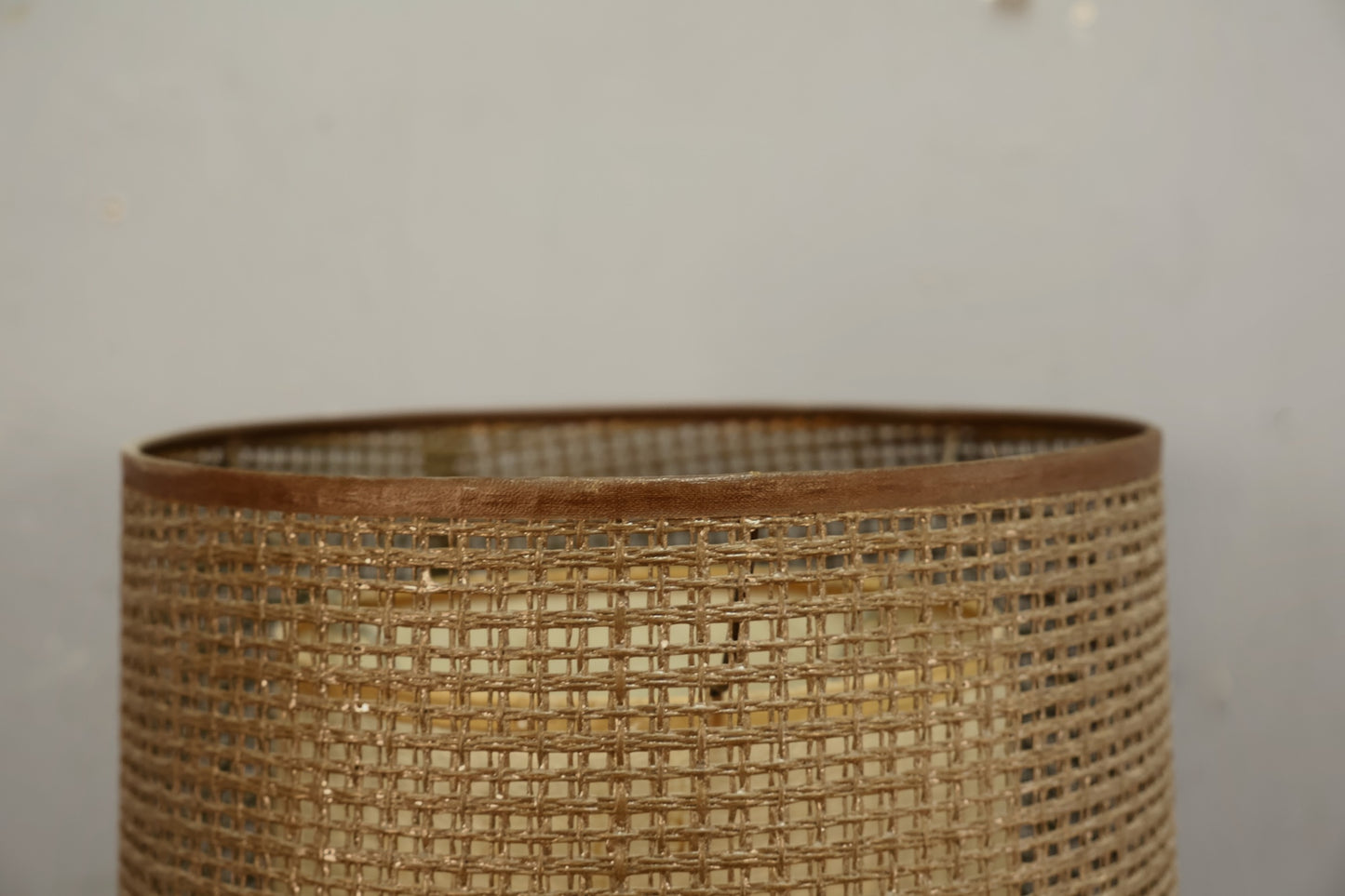 Black & Woven Gruvwood Table Lamp