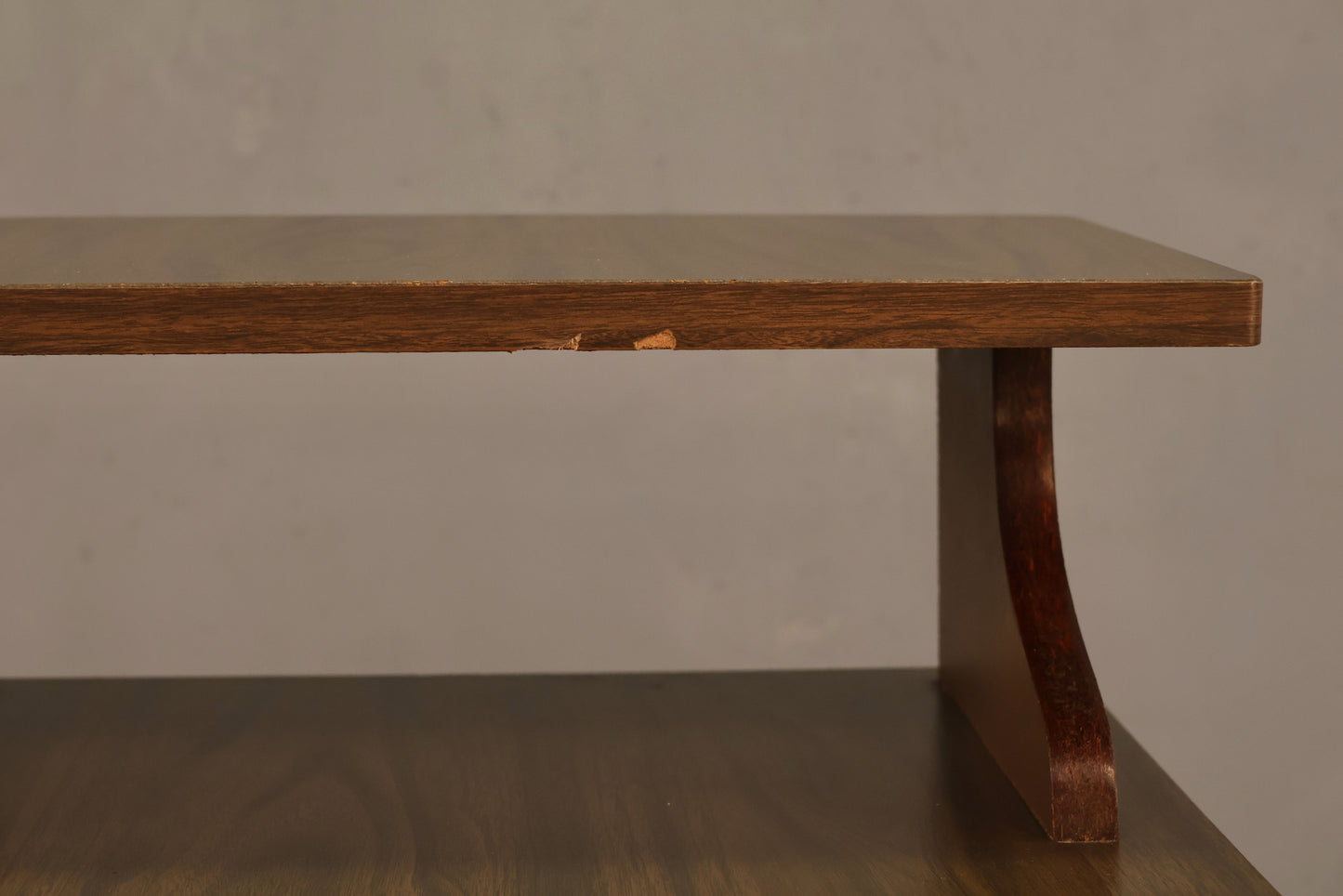 Mid Century Laminate Stepback Side Table - ONLINE ONLY