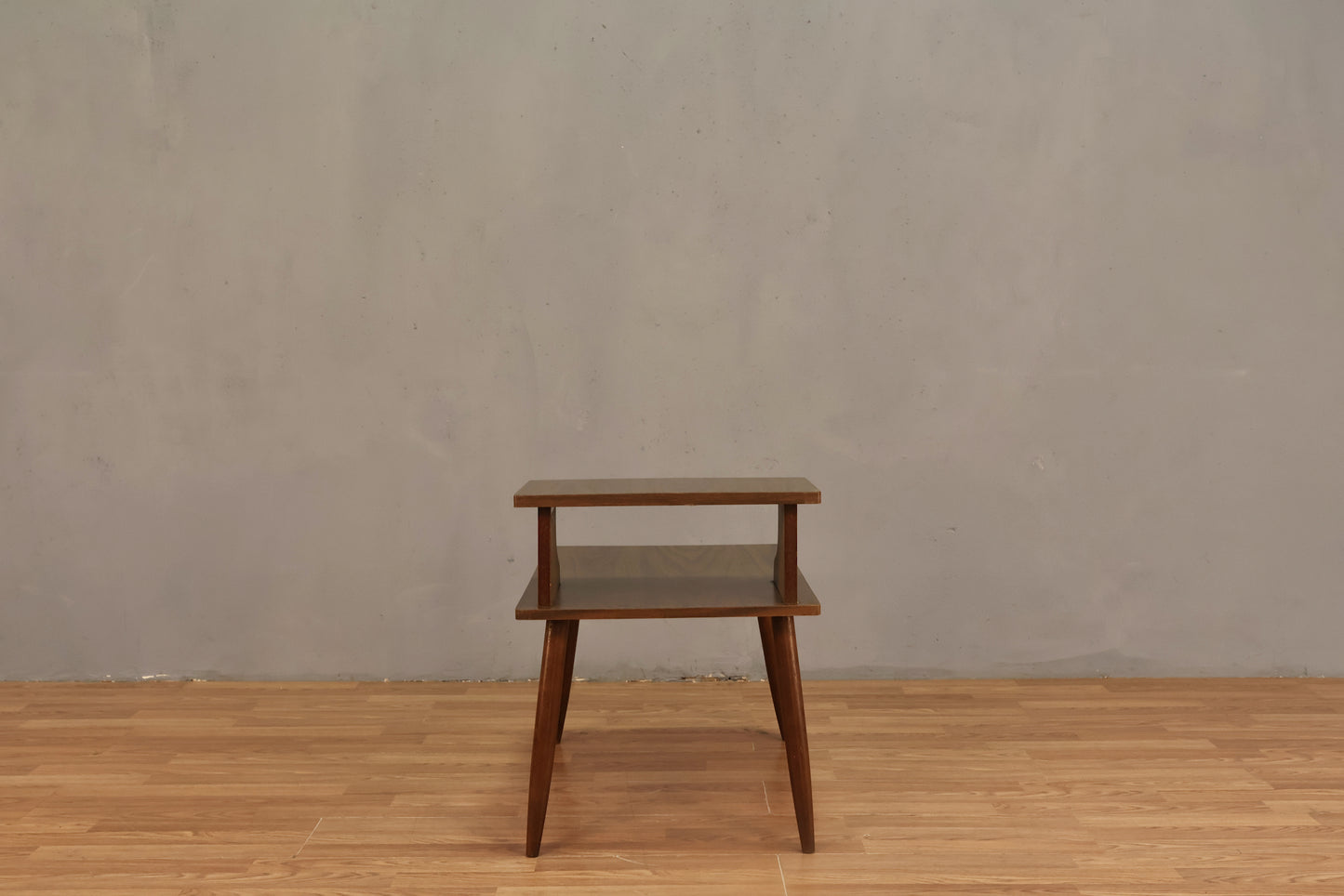 Mid Century Laminate Stepback Side Table - ONLINE ONLY