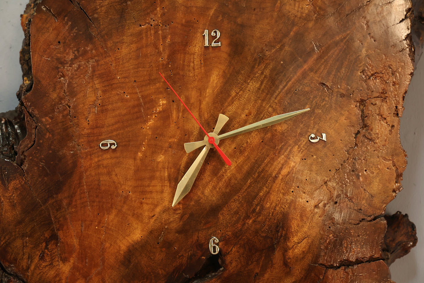 Large Live Edge Redwood Clock