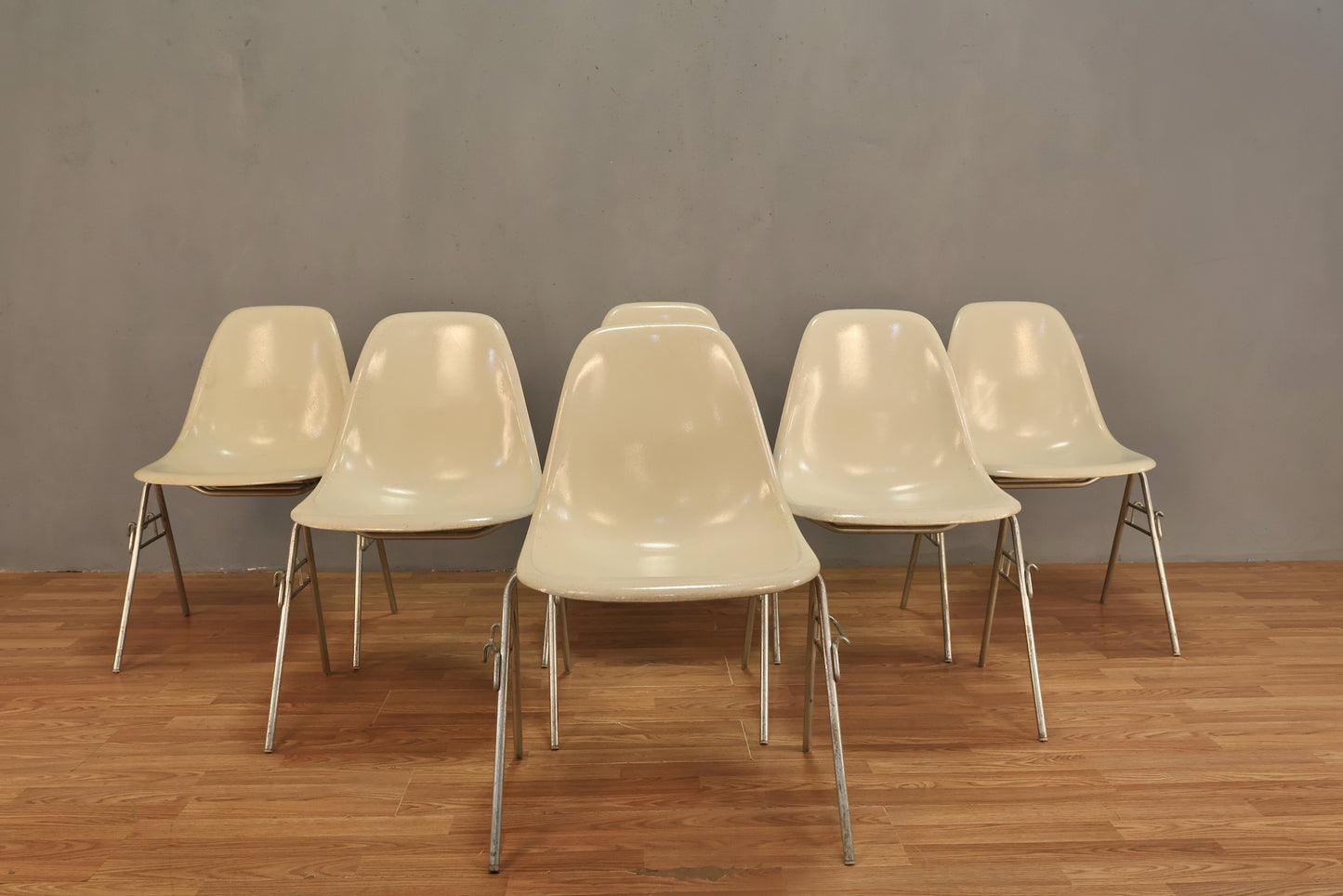 Eames 1960s Parchment Fiberglass DSS Chair