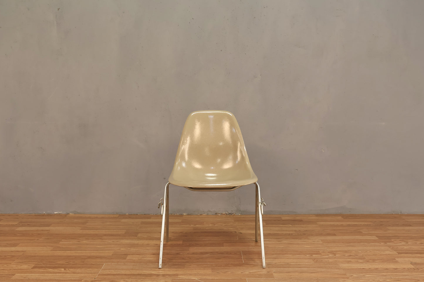 Eames 1960s Greige Fiberglass DSS Chair