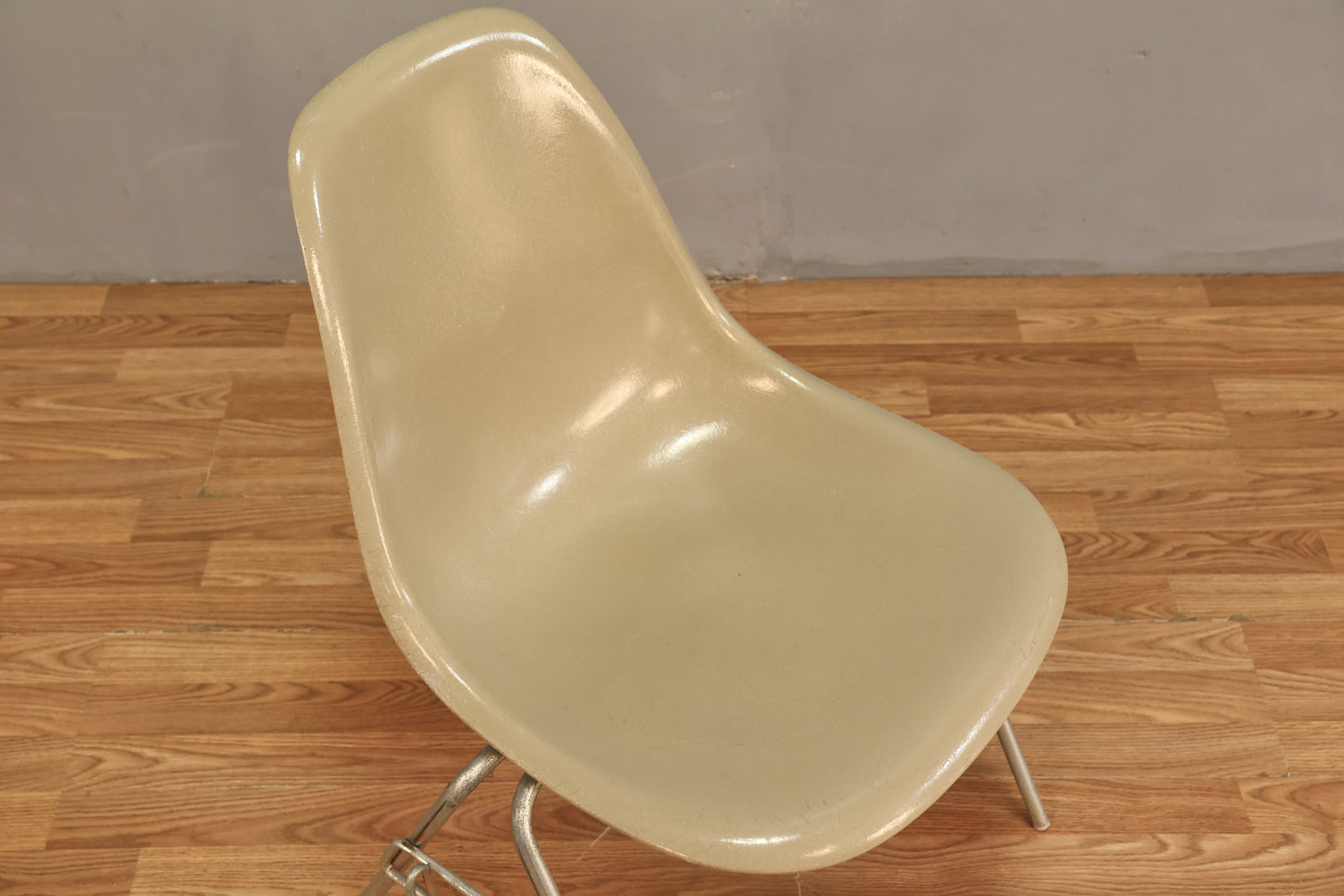 Eames 1960s Greige Fiberglass DSS Chair