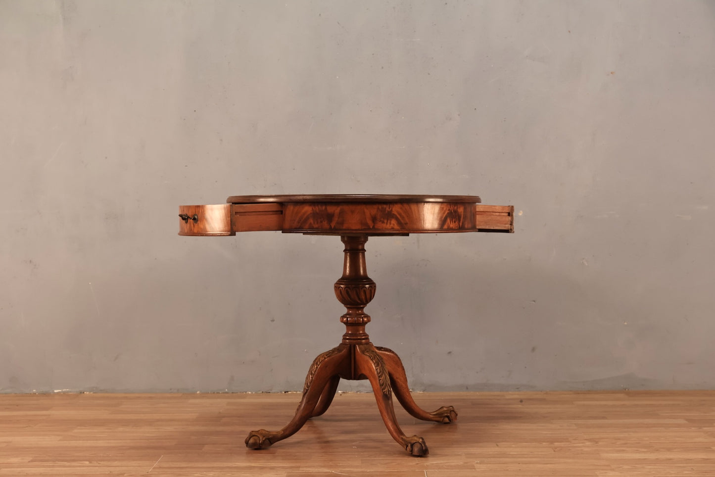 Antique Georgian-Style Occasional Drum Table