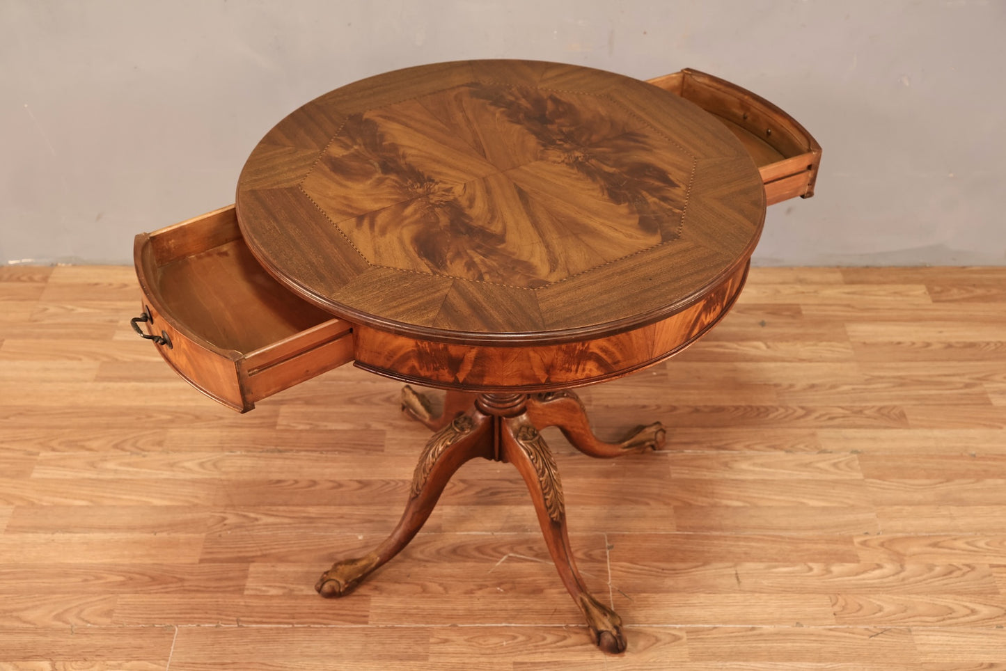 Antique Georgian-Style Occasional Drum Table