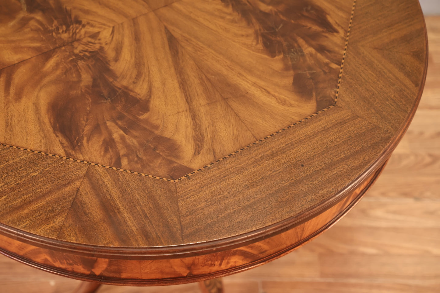Antique Georgian-Style Occasional Drum Table
