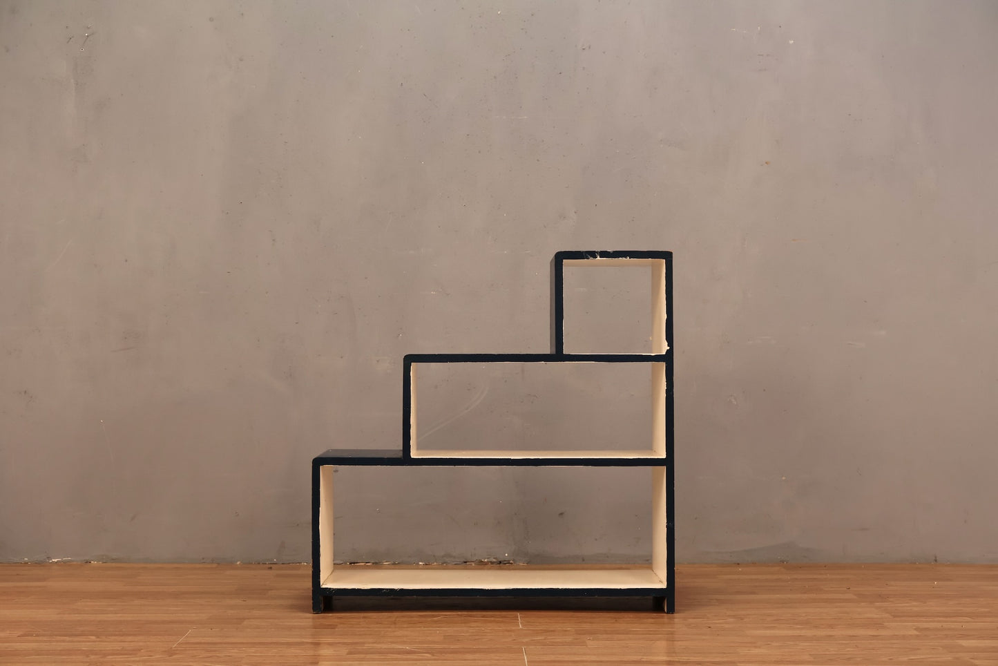 Blue & White Wooden Staircase Shelf