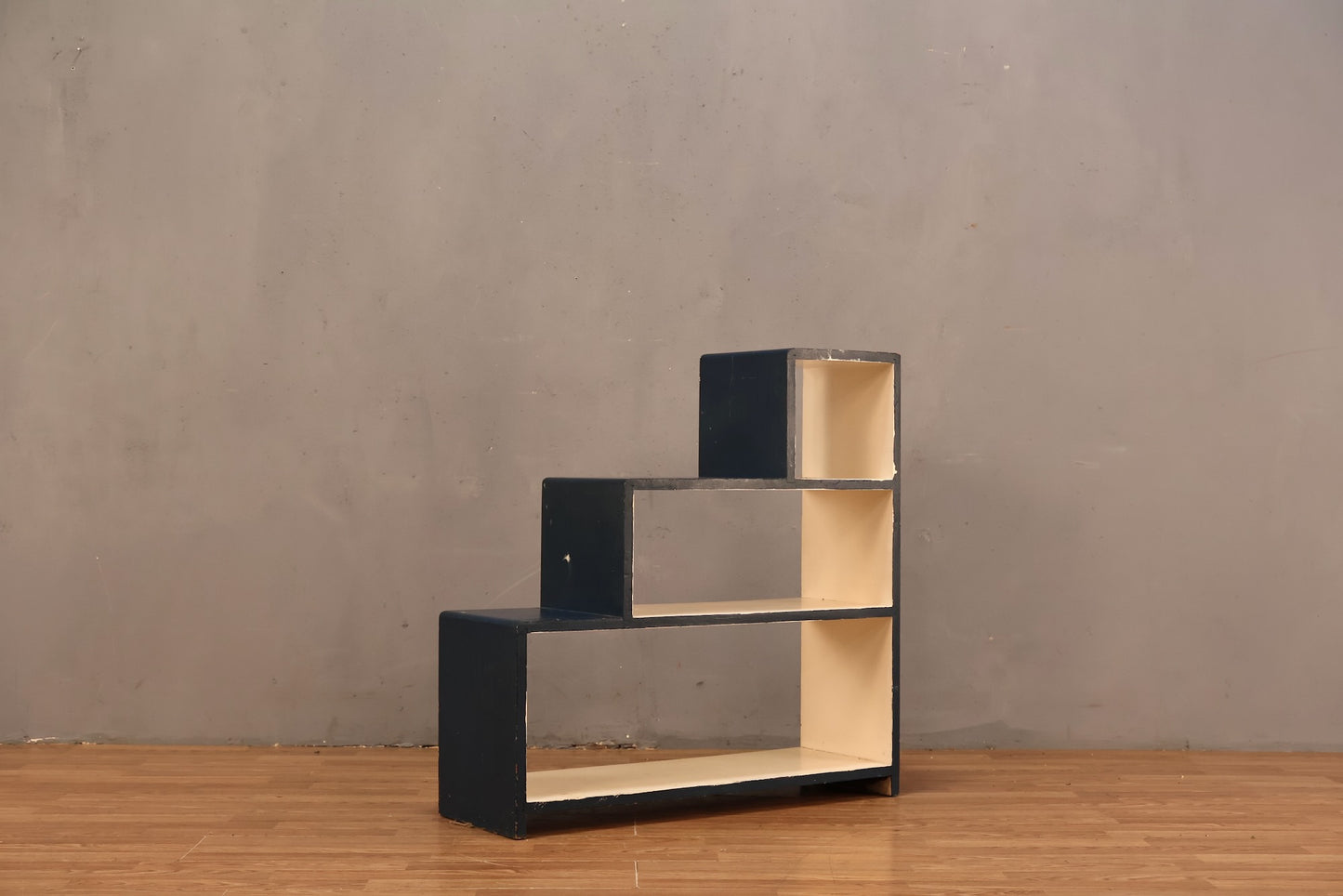 Blue & White Wooden Staircase Shelf