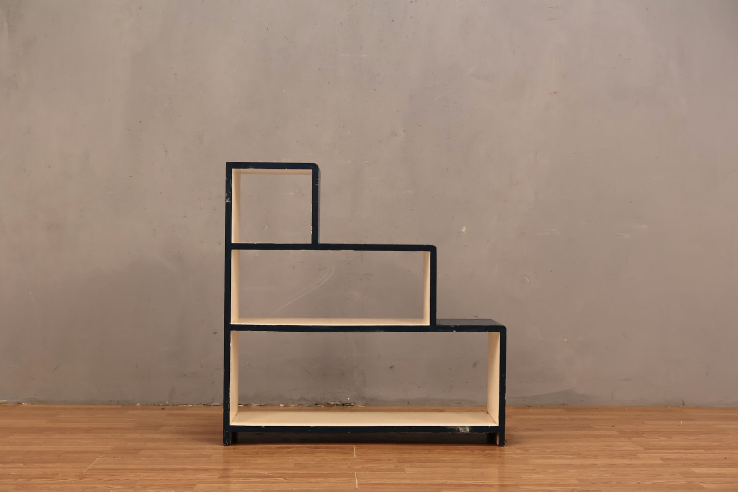 Blue & White Wooden Staircase Shelf
