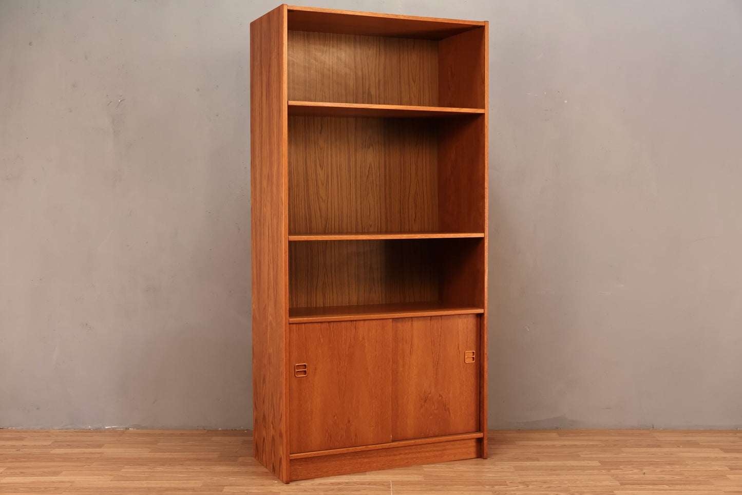 Teak Sliding-Door Wall Unit