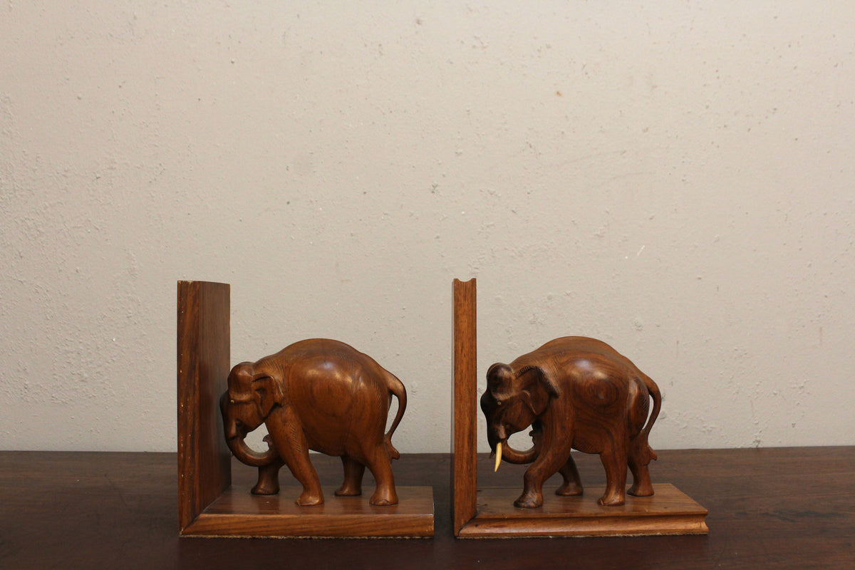Pair of Indian Elephant Bookends