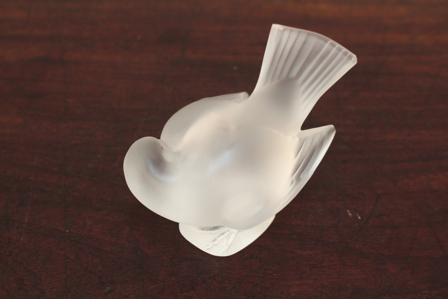 Trio of Lalique Crystal Sparrows