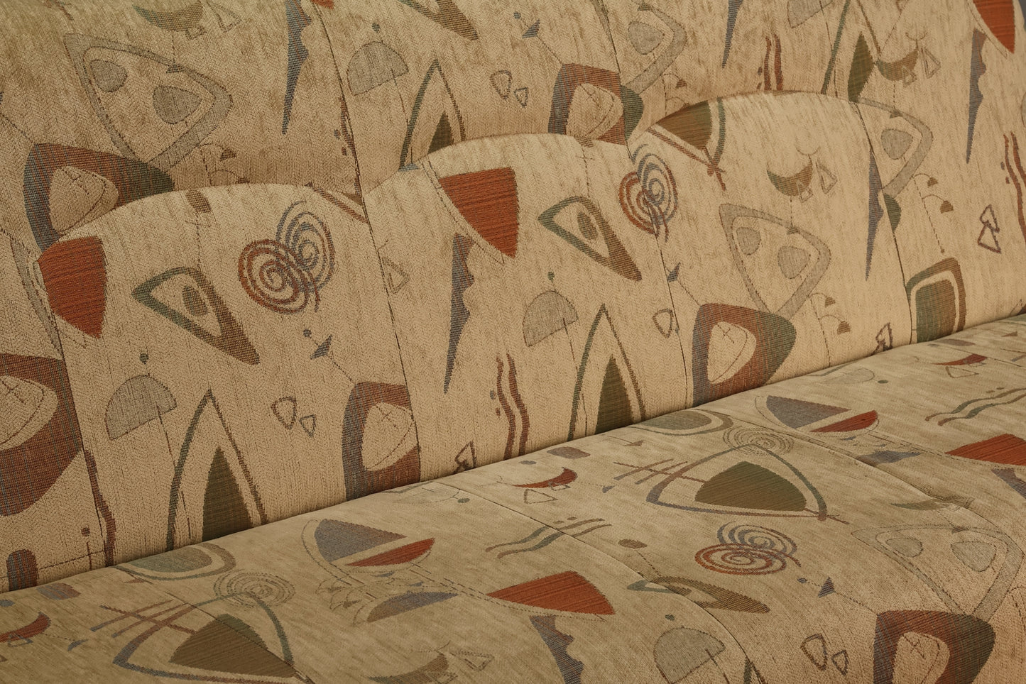 1980s Cream Postmodern Convertible Sofa