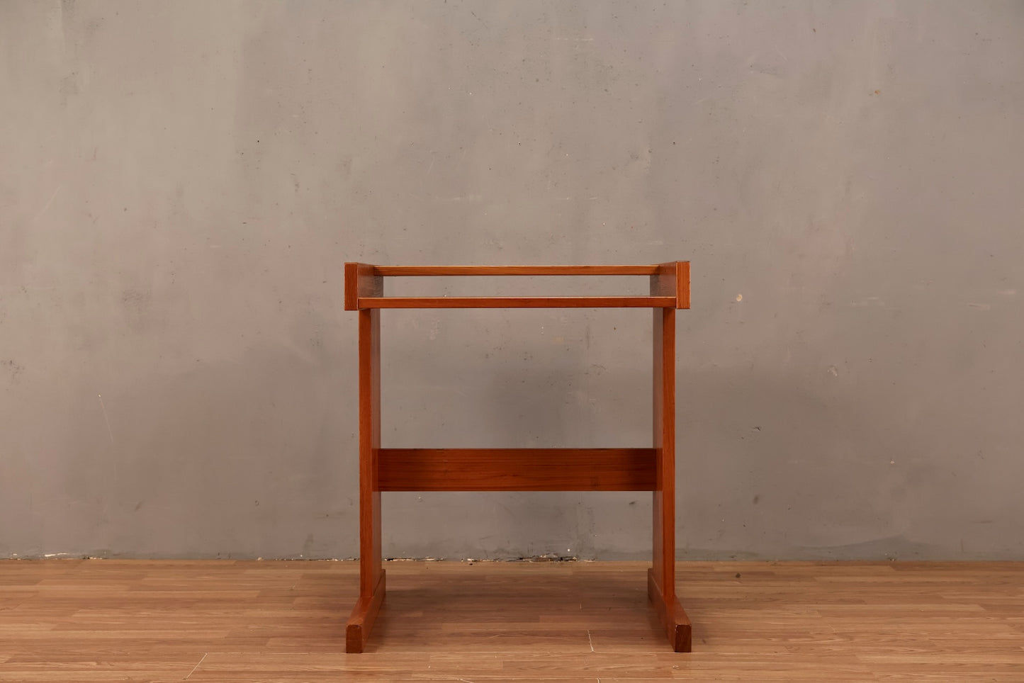 Compact Danish Teak 2-Tier Desk