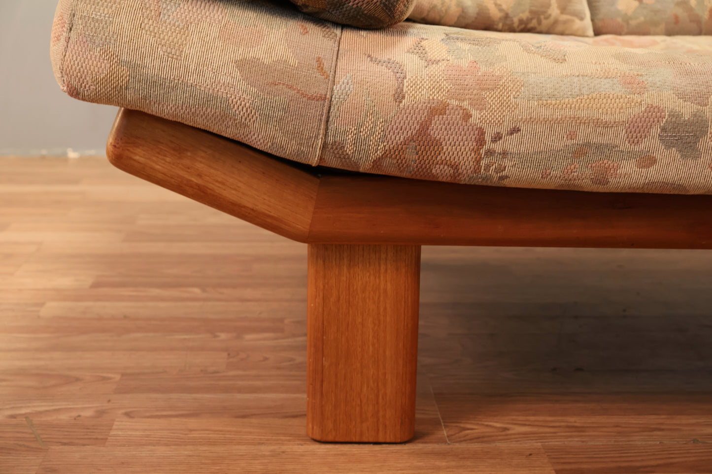 Steen Burchardt-Nielsen Teak & Floral Gondola Loveseat