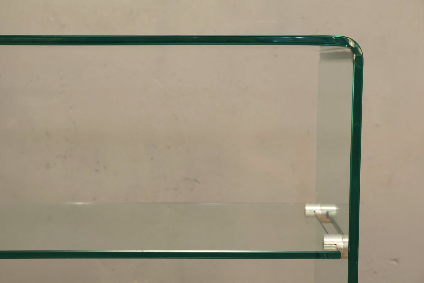 Modern Glass Waterfall 2-Tier Console Table - ONLINE ONLY