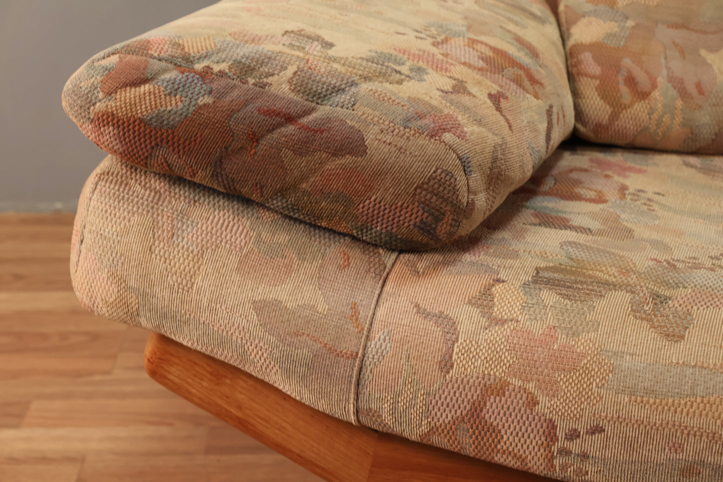 Steen Burchardt-Nielsen Teak & Floral Gondola Loveseat