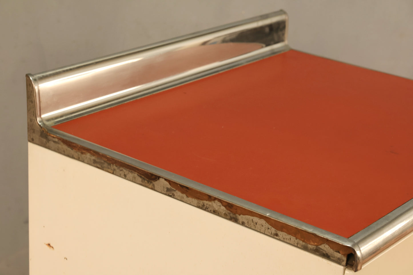 Youngstown White & Cherry Kitchen Cabinet