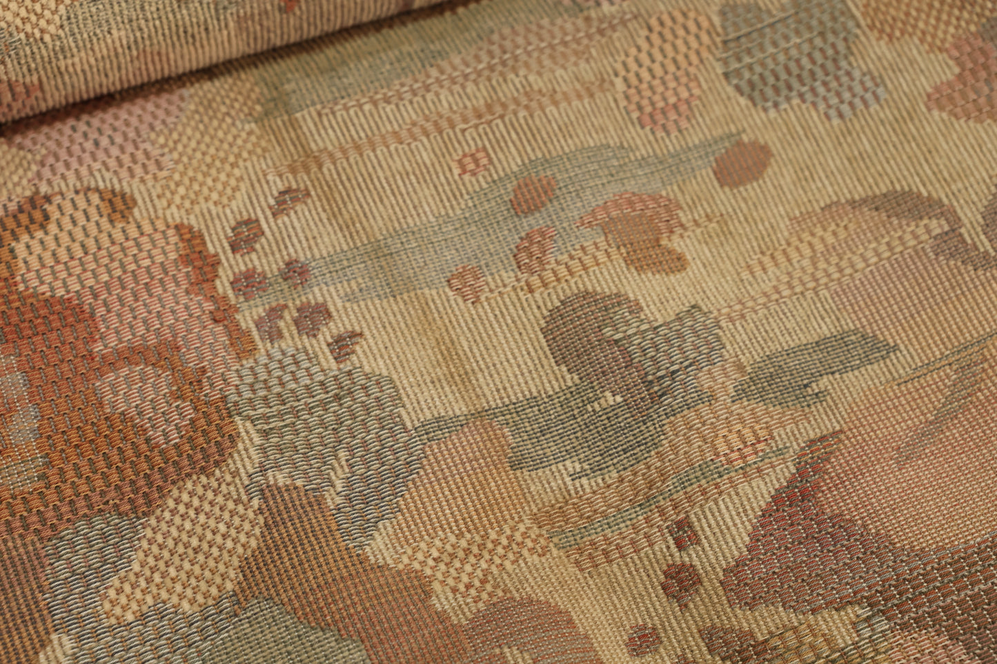 Steen Burchardt-Nielsen Teak & Floral Gondola Loveseat