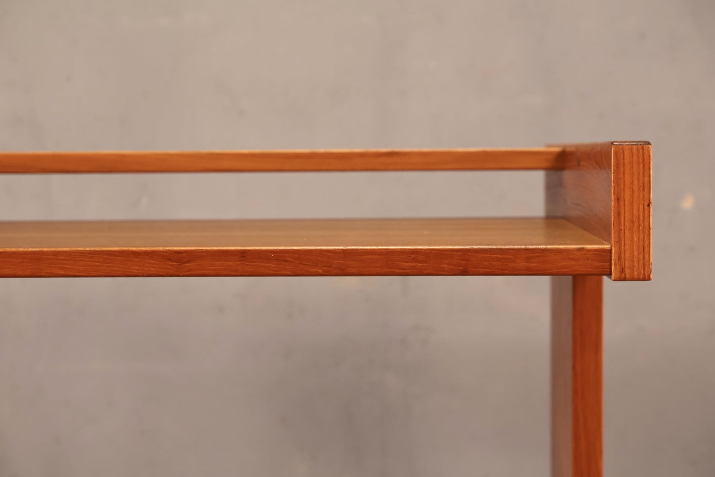 Compact Danish Teak 2-Tier Desk