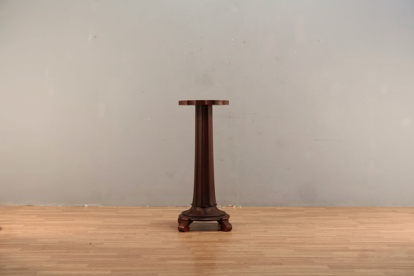 Carved Dark Cherry Pedestal