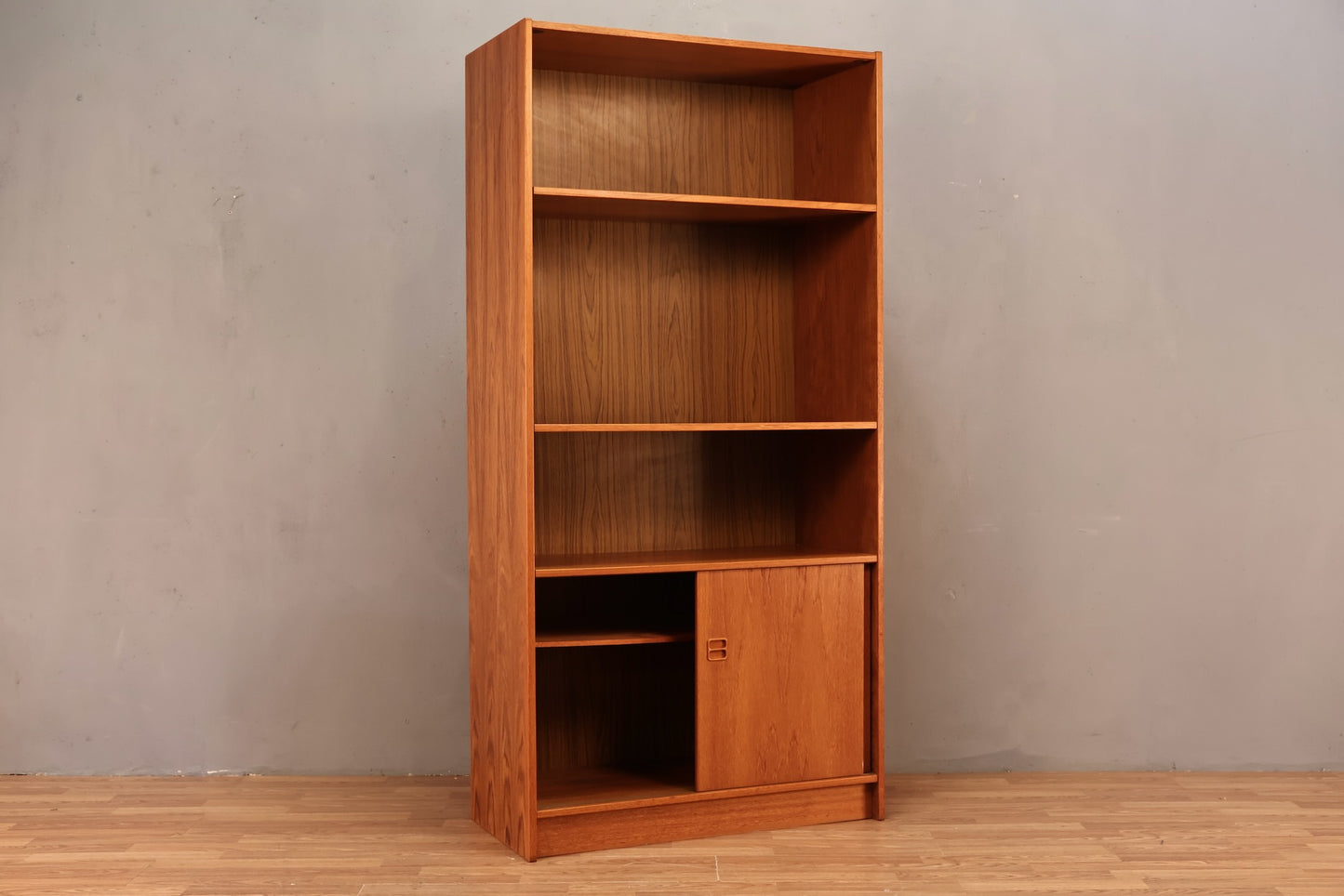 Teak Sliding-Door Wall Unit