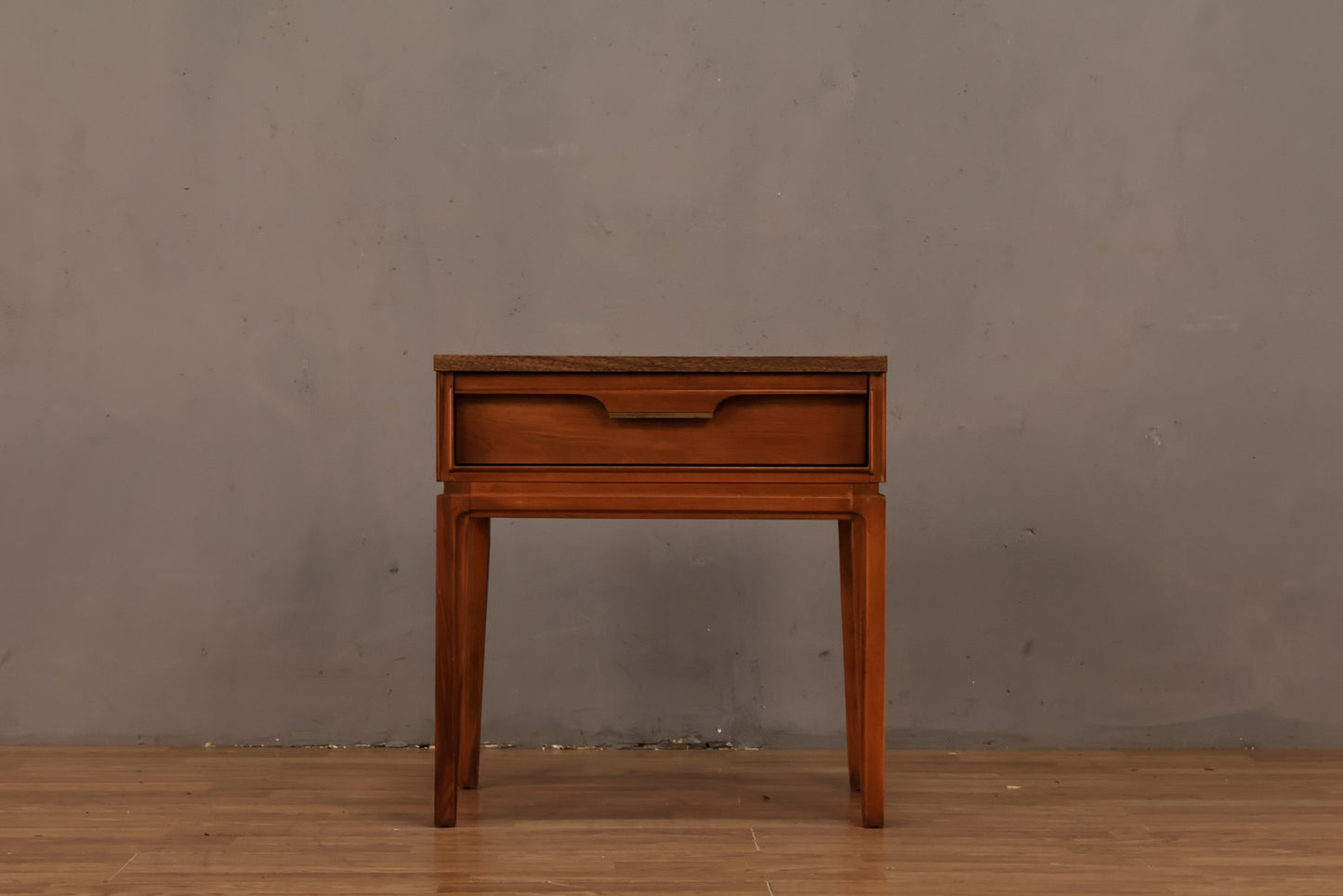 Basic-Witz Walnut & Laminate 1-Drawer Nightstand