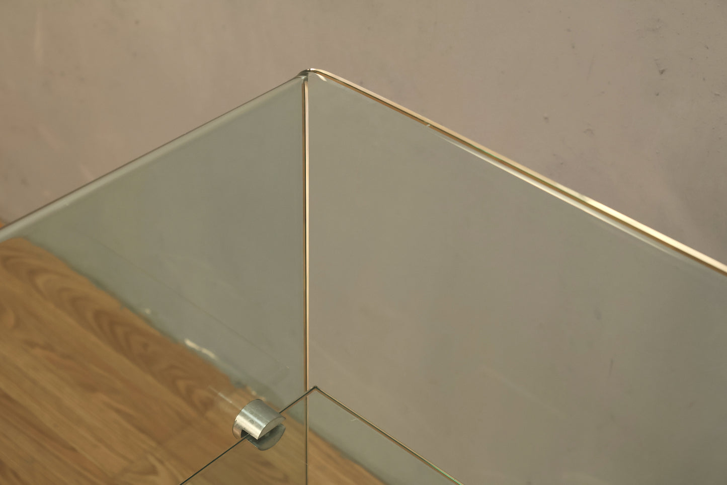Modern Glass Waterfall 2-Tier Console Table - ONLINE ONLY