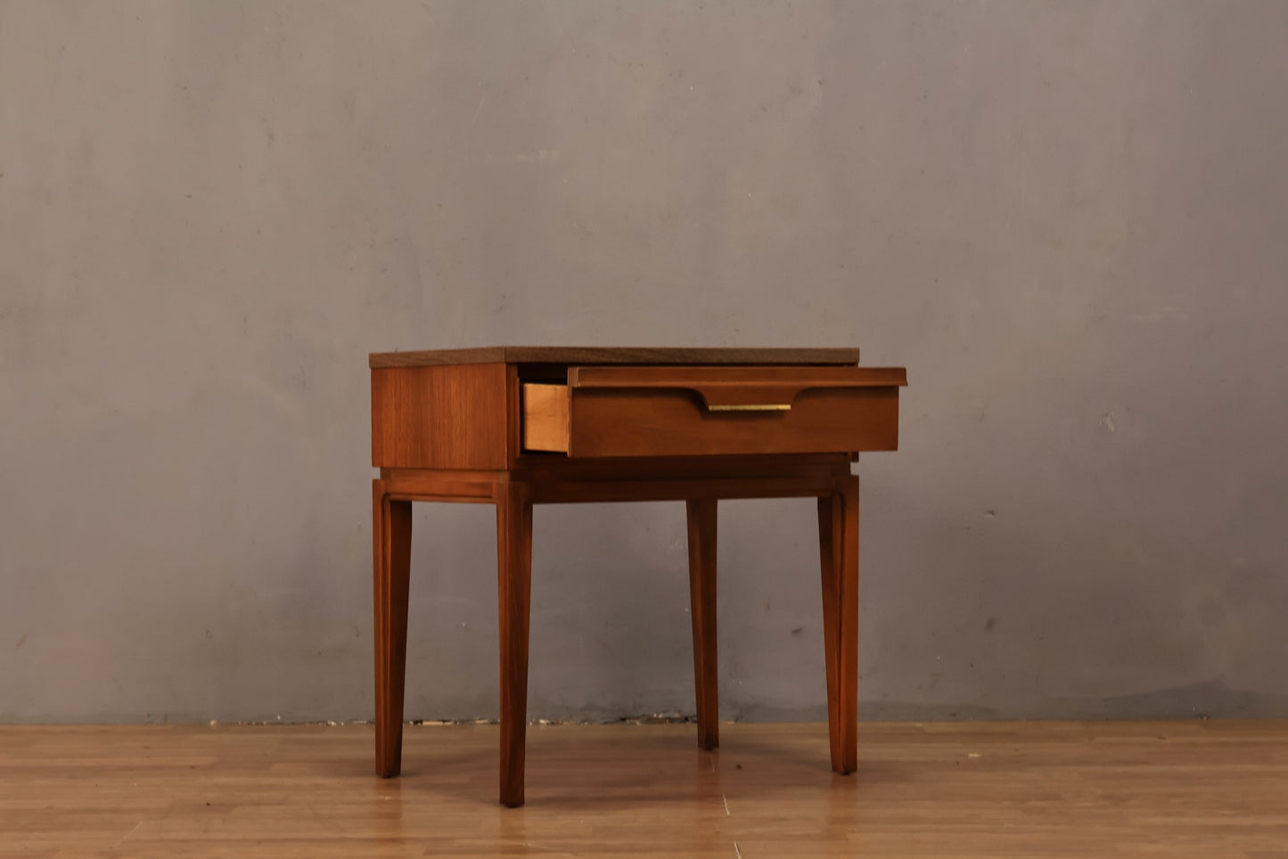 Basic-Witz Walnut & Laminate 1-Drawer Nightstand