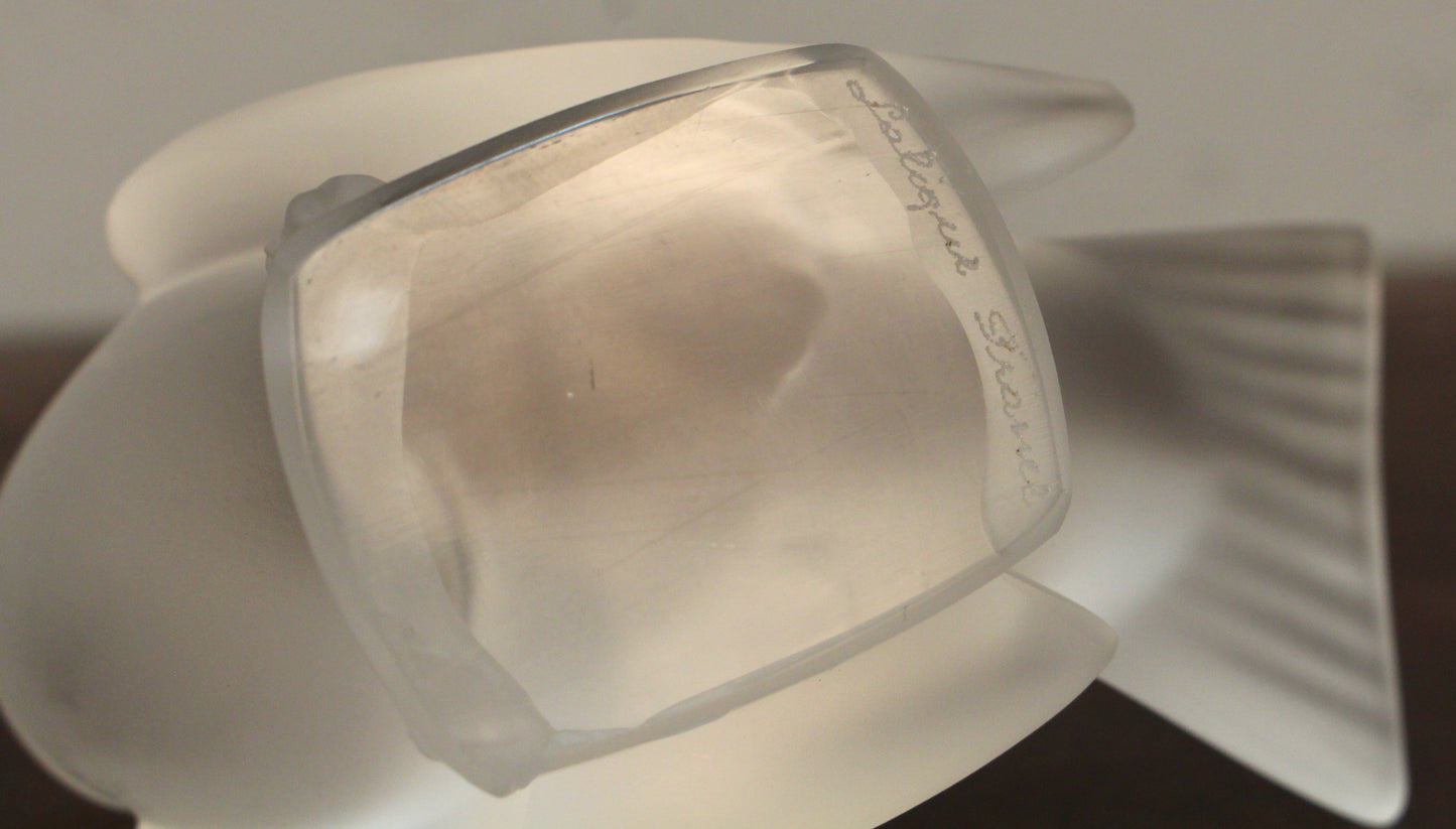 Trio of Lalique Crystal Sparrows