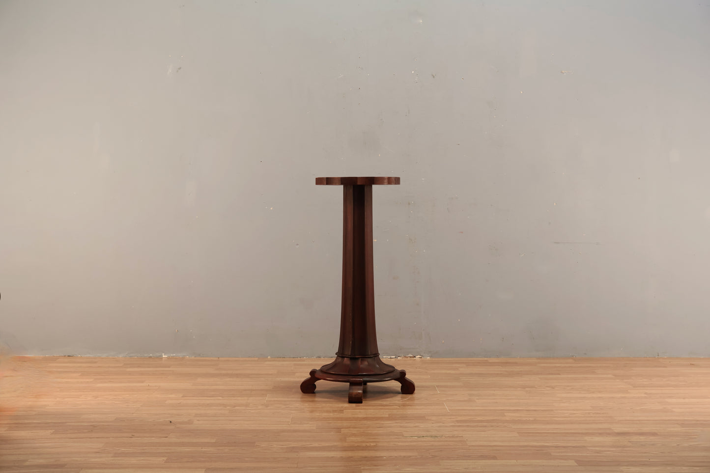 Carved Dark Cherry Pedestal