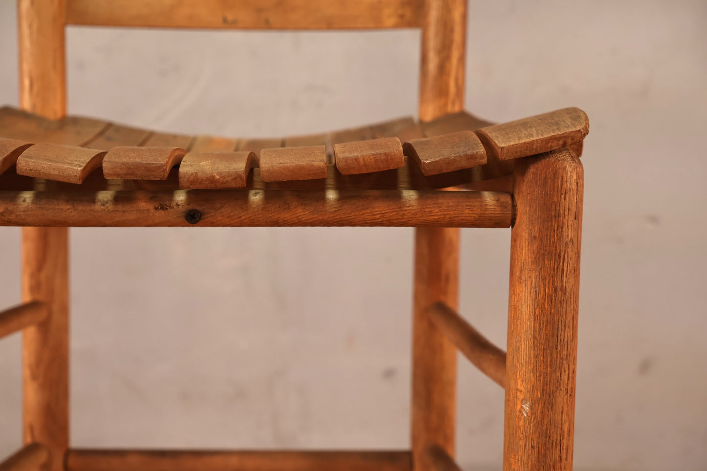 Country Oak Slatted Side Chair - ONLINE ONLY