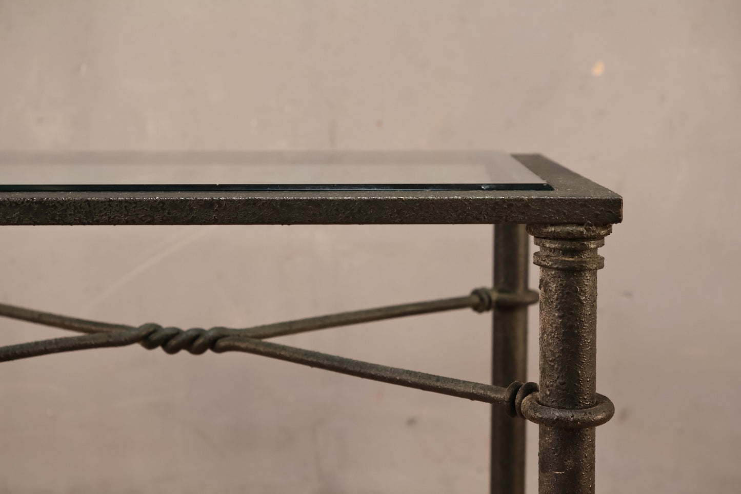 Simple Metal & Glass End Table - ONLINE ONLY
