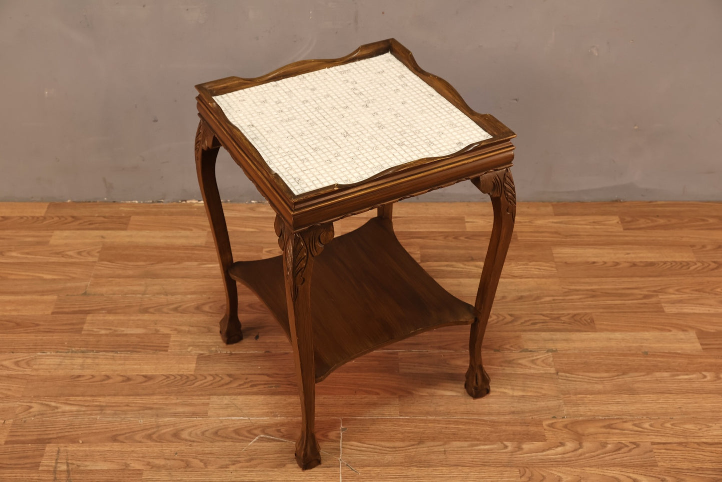 Provincial Tile-Top 2-Tier Side Table - ONLINE ONLY