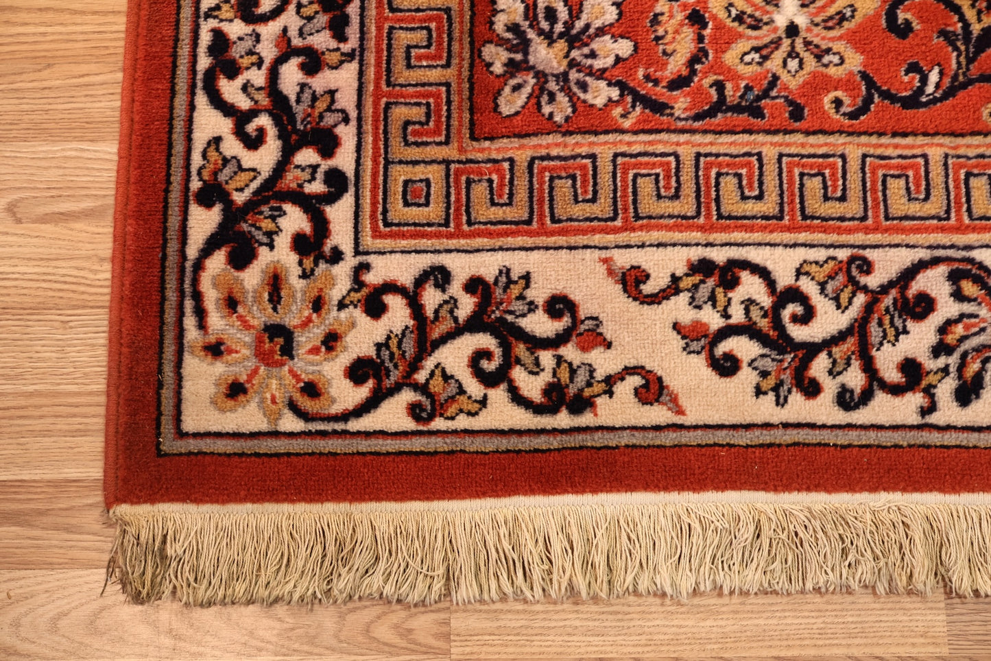 Large Persimmon Wool Area Rug  - ONLINE ONLY