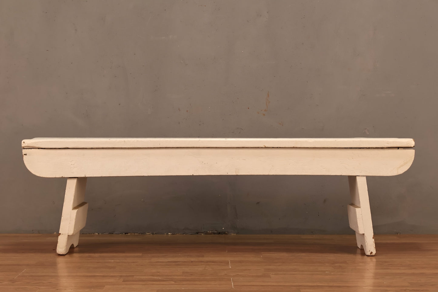 White Painted Wooden Bench - ONLINE ONLY