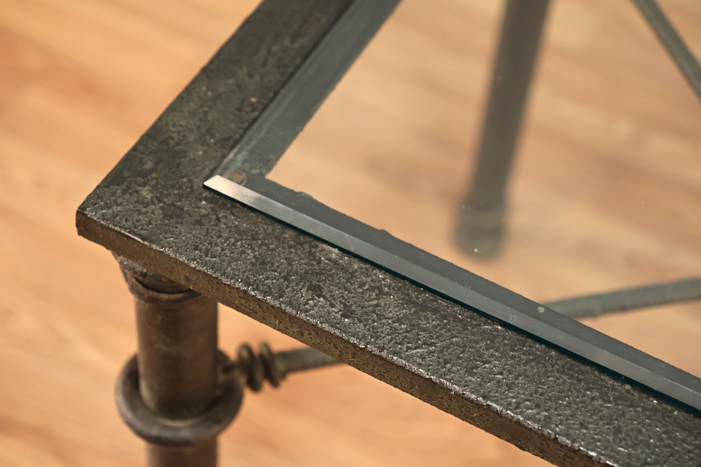 Simple Metal & Glass End Table - ONLINE ONLY