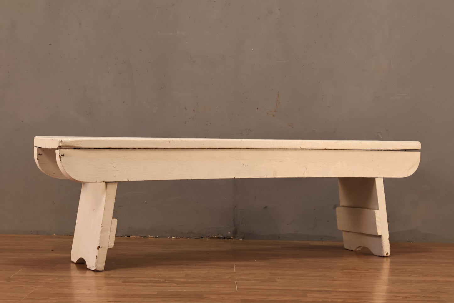 White Painted Wooden Bench - ONLINE ONLY