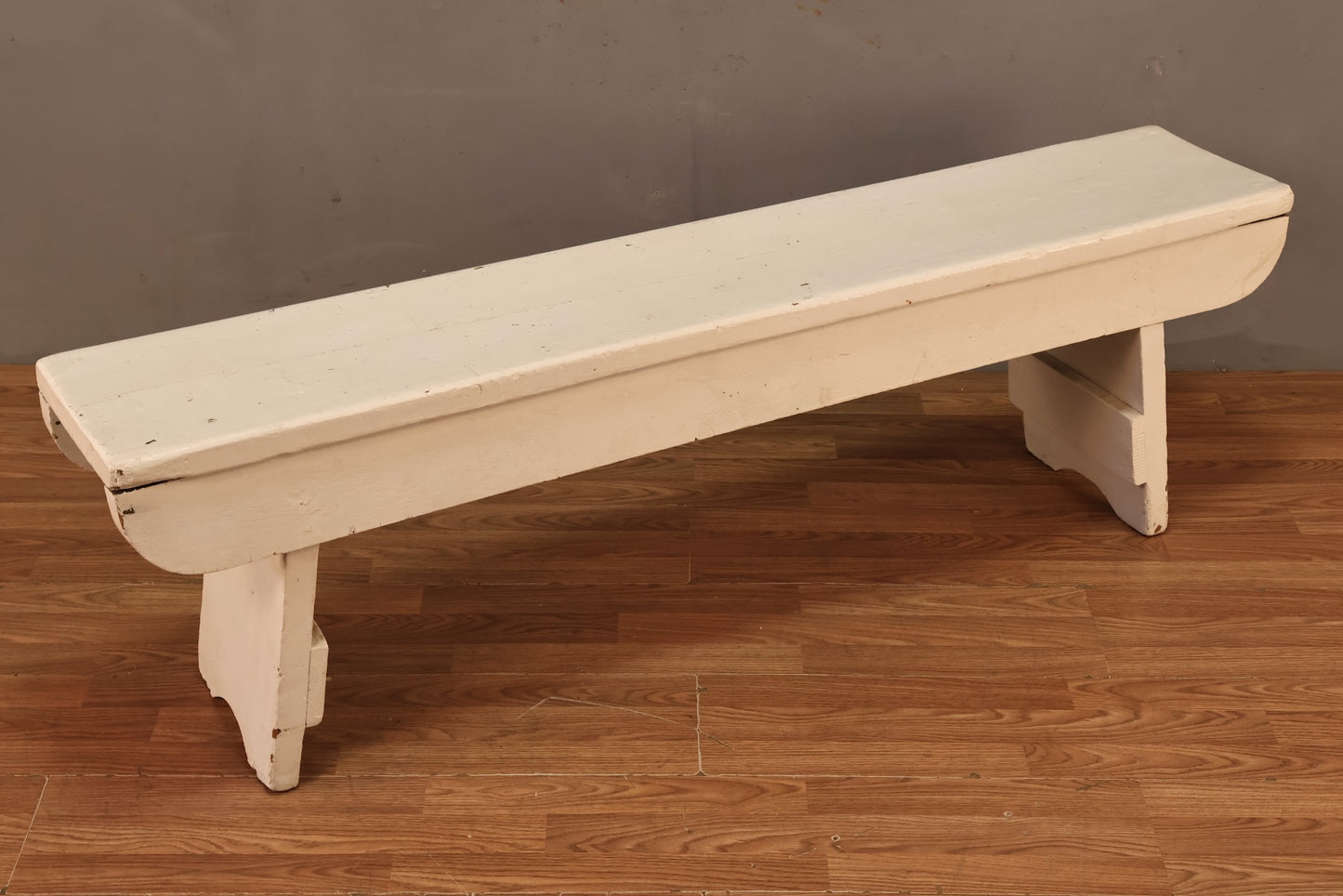 White Painted Wooden Bench - ONLINE ONLY
