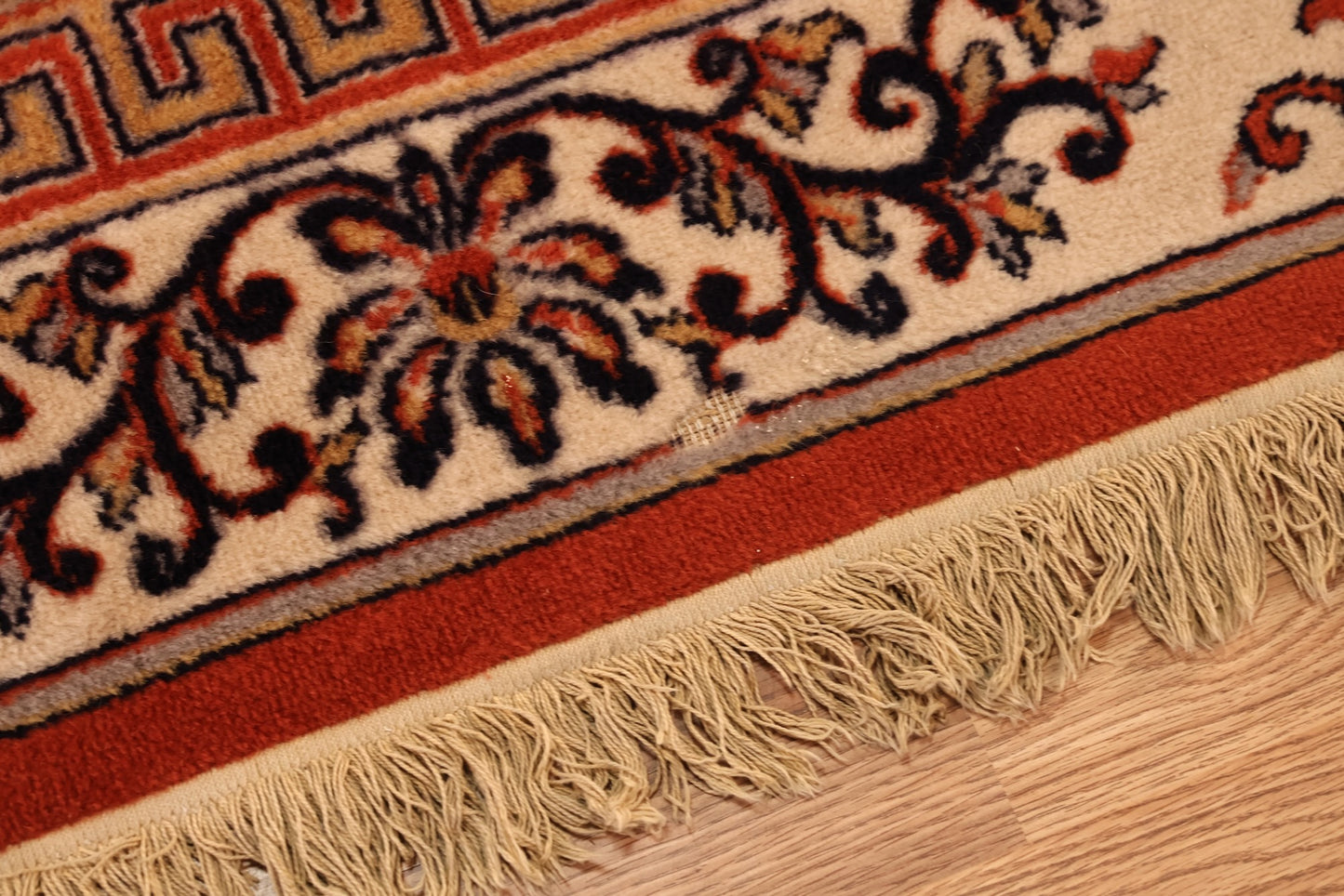 Large Persimmon Wool Area Rug  - ONLINE ONLY